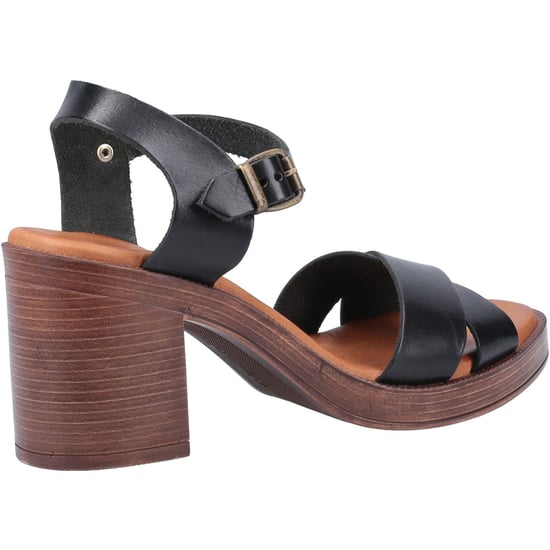 Hush Puppies Georgia Leder Damen Schwarze Sandalen - Image 2