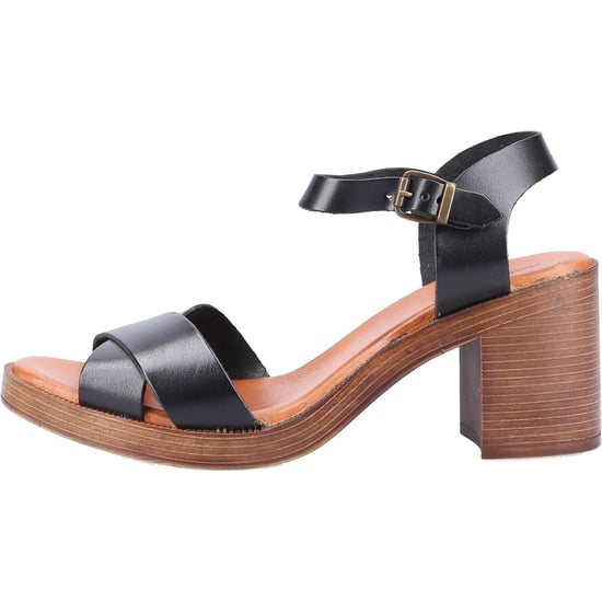 Hush Puppies Georgia Leder Damen Schwarze Sandalen - Image 5