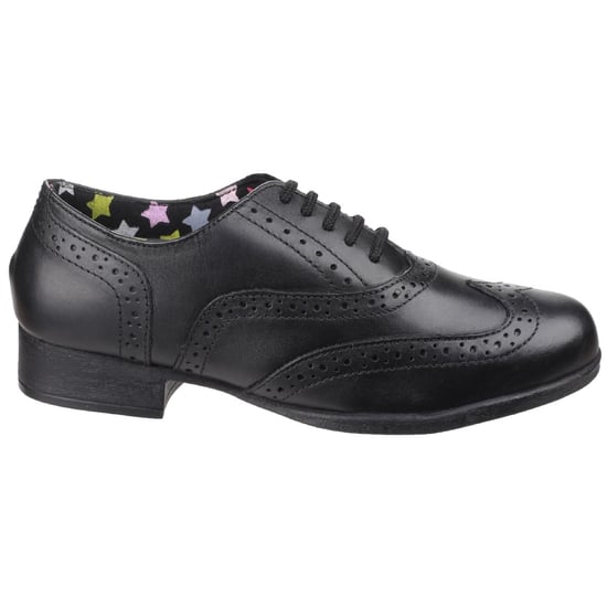 Hush Puppies Kada Junior Leder Mädchen Schwarz Brogues - Image 5