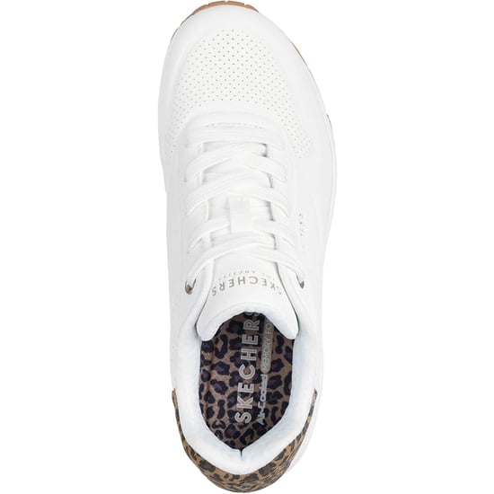 Skechers UNO - Jungle Nite Polyurethan Damen Weiß/Leopard Sneaker - Image 3