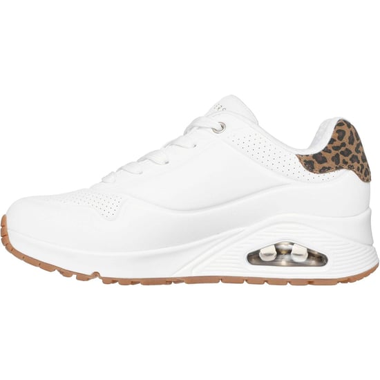 Skechers UNO - Jungle Nite Polyurethan Damen Weiß/Leopard Sneaker - Image 4