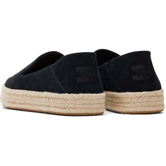 TOMS Carolina 100% Rindsleder Damen schwarze Espadrilles - Image 2