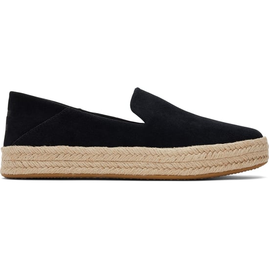 TOMS Carolina 100% Rindsleder Damen schwarze Espadrilles - Image 6