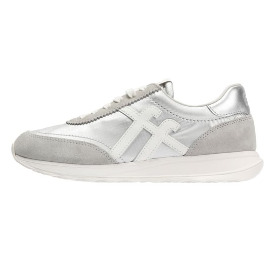 Fitflop Retro-Q FF Nylon Damen Sneakers Silber/Städtisches Weiß - Image 6
