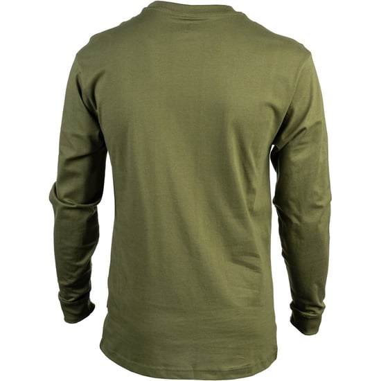 CAT MARKEN BANNER Herren Baumwoll Langarm-T-Shirt Grün - Image 6