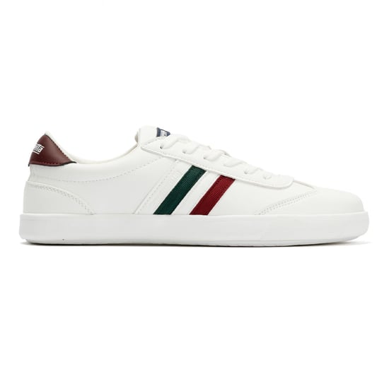 Herren Lambretta Vulkan Schnürschuhe Low Top Court Sneaker in Weiß - Image 5