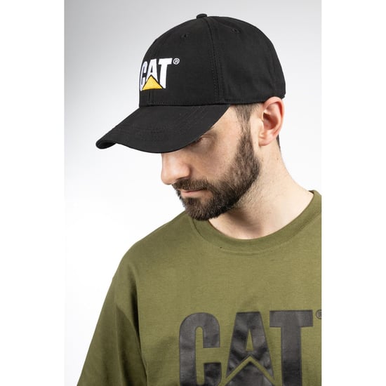Caterpillar Marken Baumwolle Unisex Erwachsene Schwarze Baseballmützen - Image 1