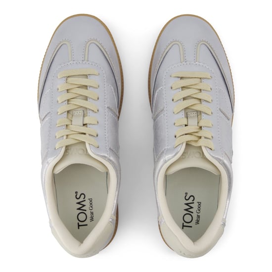 TOMS Collins Leder Damen Silber Sneakers - Image 4