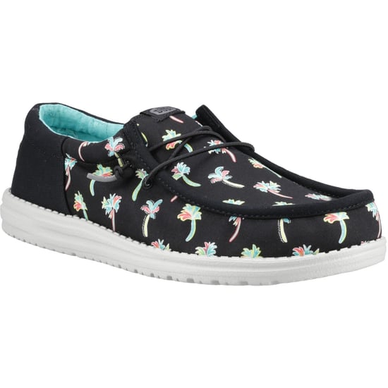 HEYDUDE Wally Funk Party Palm Baumwolle Herren Schwarz/Multicolor Mokassins Schuhe - Image 1