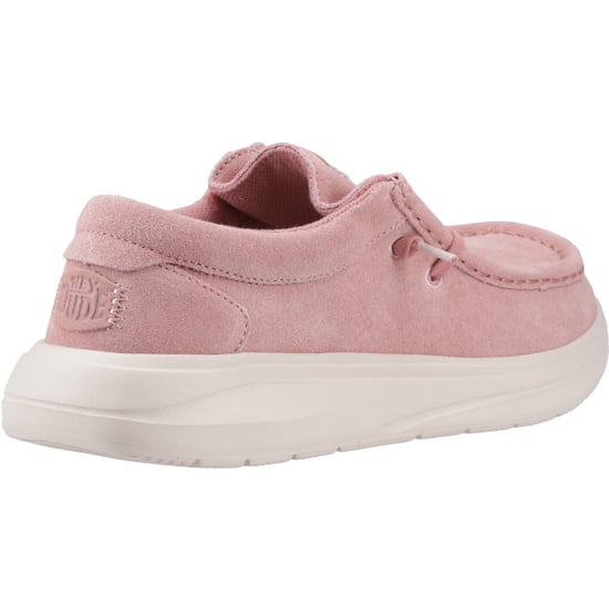 HEYDUDE Wendy COMF Wildleder Leder Damen Mokassins Schuhe in Rosarot/Flüster-Rosa - Image 2