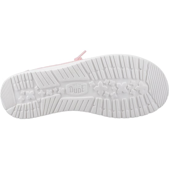 HEYDUDE Wendy Ösen-Schnürung Baumwollmischung Damen Hellrosa Mokassins Schuhe - Image 3