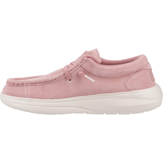 HEYDUDE Wendy COMF Wildleder Leder Damen Mokassins Schuhe in Rosarot/Flüster-Rosa - Image 4