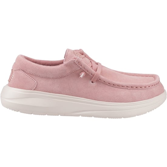 HEYDUDE Wendy COMF Wildleder Leder Damen Mokassins Schuhe in Rosarot/Flüster-Rosa - Image 5