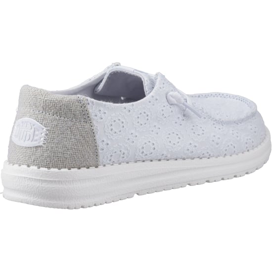HEYDUDE Wendy Lochstick Baumwollmischung Damen Antikblau Mokassins Schuhe - Image 2