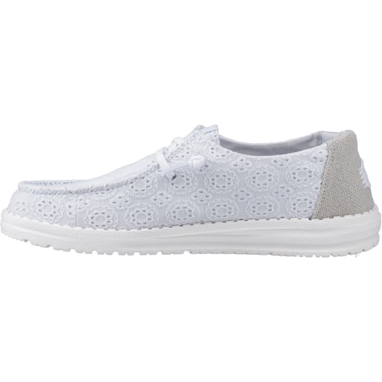 HEYDUDE Wendy Lochstick Baumwollmischung Damen Antikblau Mokassins Schuhe - Image 4