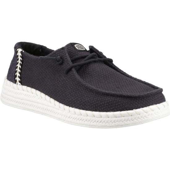 HEYDUDE Wendy Espadrille Gewebter Baumwollmix Damen schwarze Espadrilles - Image 1