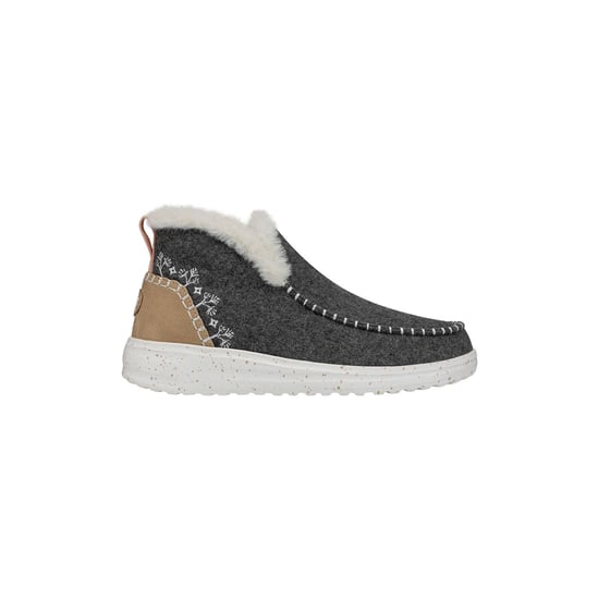 HEYDUDE Denny Wolle Kunstfell Damen Graue Stiefel - Image 5
