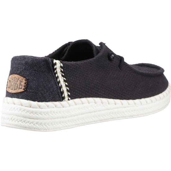 HEYDUDE Wendy Espadrille Gewebter Baumwollmix Damen schwarze Espadrilles - Image 2