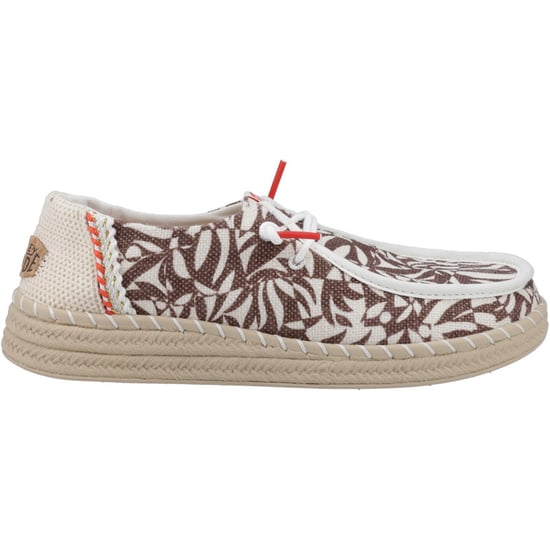 HEYDUDE Wendy Espadrille Retro Palm Baumwollmischung Damen Downtown Braun/Egret Espadrilles - Image 5