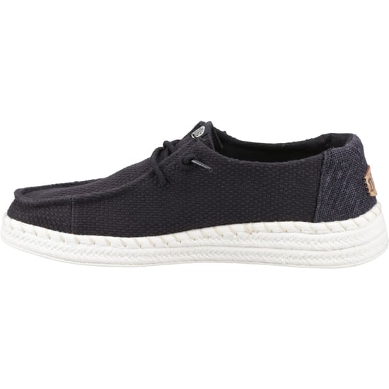 HEYDUDE Wendy Espadrille Gewebter Baumwollmix Damen schwarze Espadrilles - Image 4