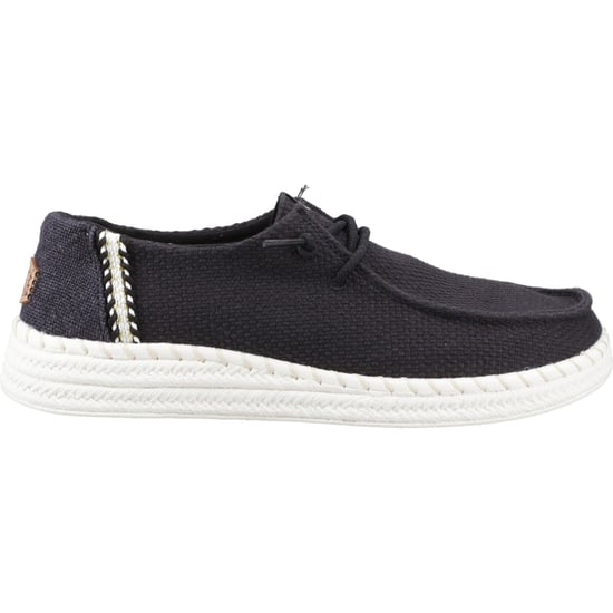 HEYDUDE Wendy Espadrille Gewebter Baumwollmix Damen schwarze Espadrilles - Image 5