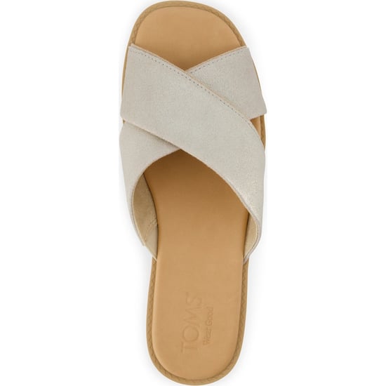 TOMS Mae Crossover Leder Damen Champagner Sandalen - Image 4