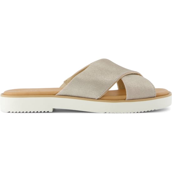 TOMS Mae Crossover Leder Damen Champagner Sandalen - Image 5