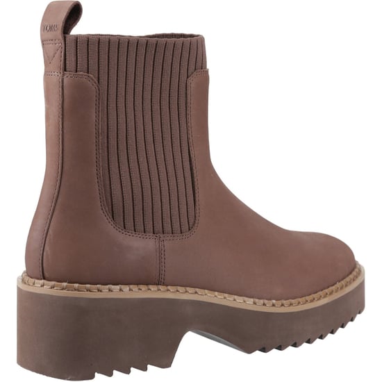 TOMS Millie Leder Damen Stiefeletten in Eichenbraun mit Absatz - Image 2