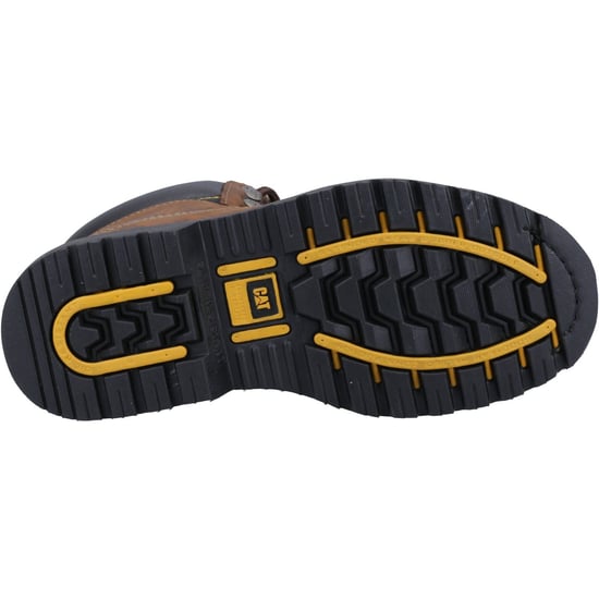 Caterpillar Holton Lederbraun Sicherheitsstiefel Weit Schnitt - Image 4