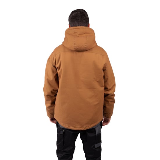 Caterpillar Kapuzen-Sherpa gefütterte Herren Fleecejacke in Bronze - Image 2