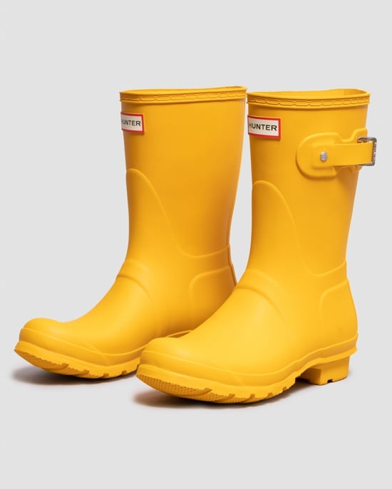 Hunter Original Short Wellington Boots Gelbe Gummistiefel Für Damen - Image 1