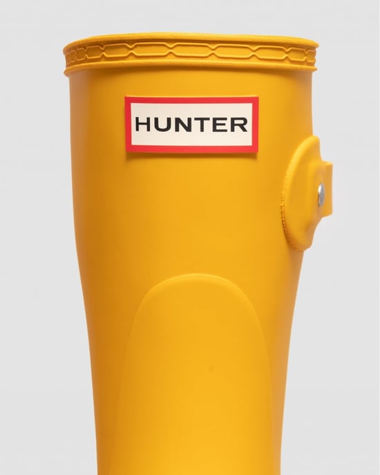 Hunter Original Short Wellington Boots Gelbe Gummistiefel Für Damen - Image 2