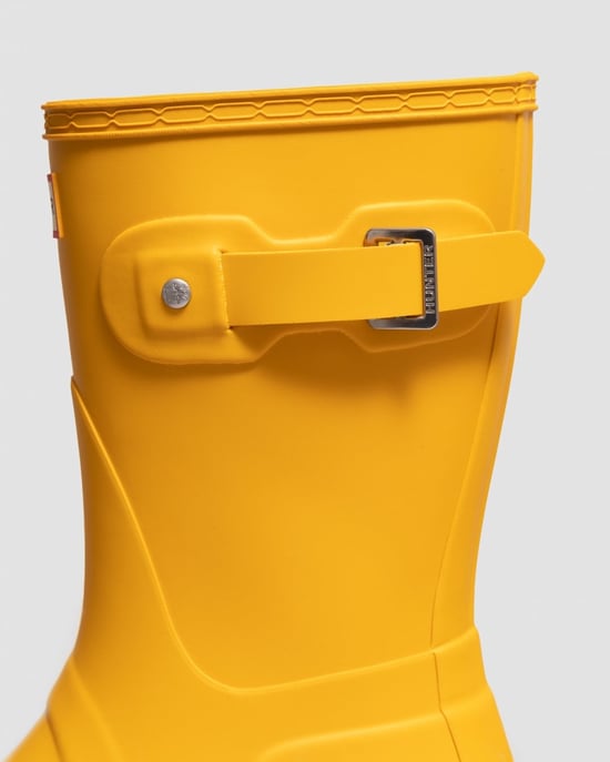 Hunter Original Short Wellington Boots Gelbe Gummistiefel Für Damen - Image 5