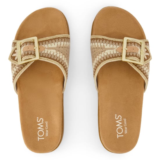 TOMS Marin Slide Textil Damen Sandalen Almond Multi - Image 4