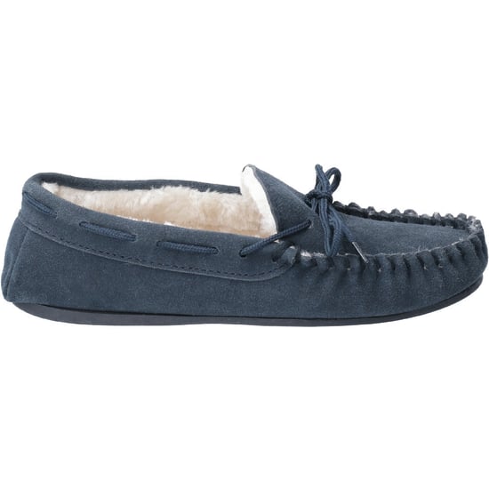 Hush Puppies Womens Allie Wildleder Kunstfell gefüttert kuschelige Hausschuhe - Image 2