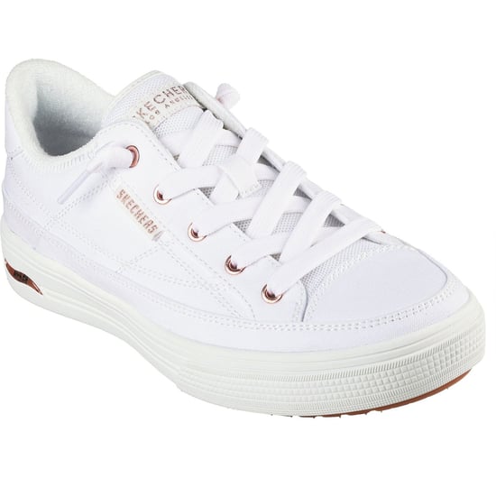 Skechers Arch Fit Arcade - Meet Ya There Baumwolle Damen Weiße Sneakers - Image 1