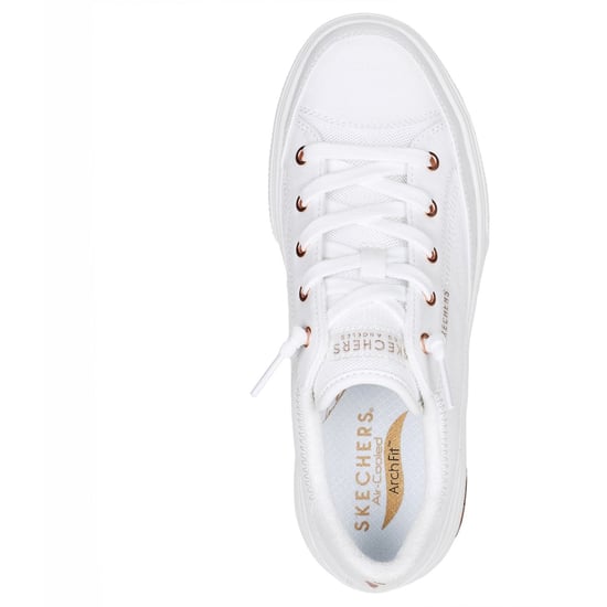 Skechers Arch Fit Arcade - Meet Ya There Baumwolle Damen Weiße Sneakers - Image 3