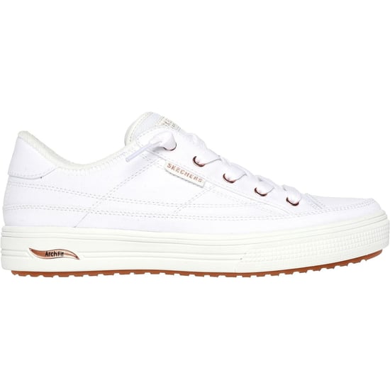 Skechers Arch Fit Arcade - Meet Ya There Baumwolle Damen Weiße Sneakers - Image 5