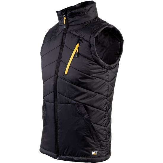 Caterpillar Essentials Herren Schwarz Gilets Weste - Image 2