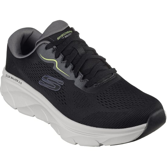 Skechers D'Lux Walker 2.0 Polyester Herren Schwarz /Limette Sneakers - Image 1
