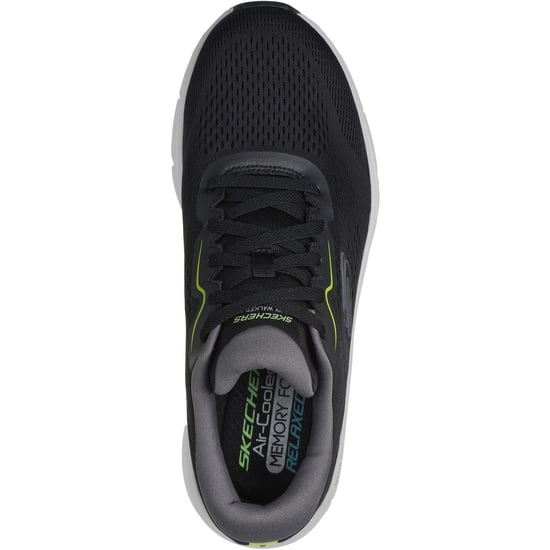 Skechers D'Lux Walker 2.0 Polyester Herren Schwarz /Limette Sneakers - Image 3
