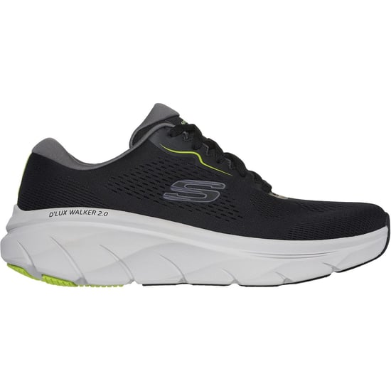 Skechers D'Lux Walker 2.0 Polyester Herren Schwarz /Limette Sneakers - Image 4