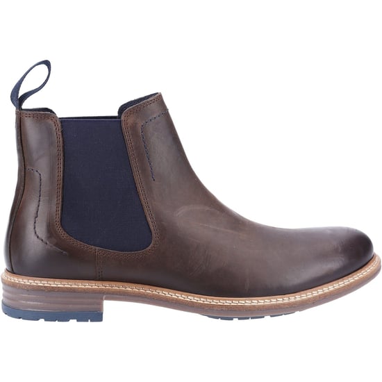 Hush Puppies Justin Chelsea Leder Herren Stiefel Braun - Image 4