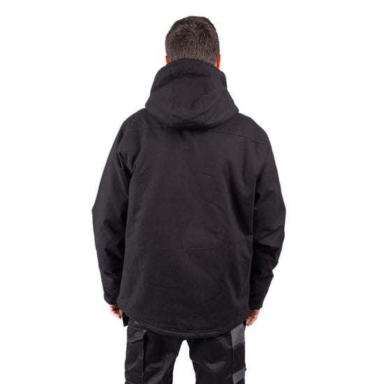 Caterpillar Kapuzen-Sherpa gefütterte Herren schwarze Fleecejacke - Image 2
