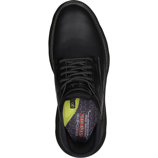 Skechers Garza Gervin Leder Herren Schwarz Schnürschuhe - Image 3