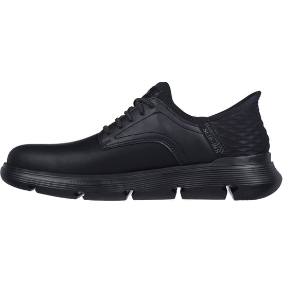 Skechers Garza Gervin Leder Herren Schwarz Schnürschuhe - Image 4
