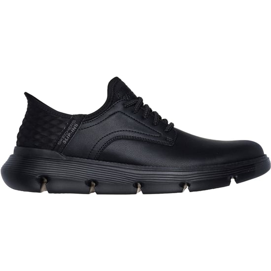Skechers Garza Gervin Leder Herren Schwarz Schnürschuhe - Image 5