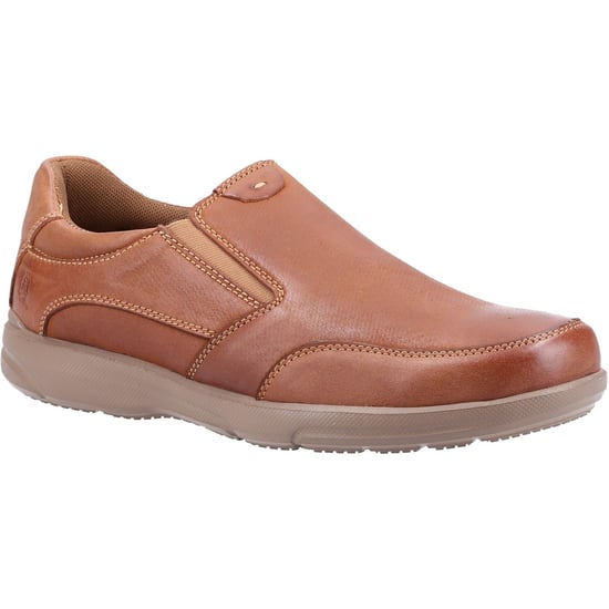 Hush Puppies Aaron Leder Herren Braune Slipper - Image 1