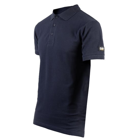 Caterpillar Essentials Baumwoll Herren Polo-Shirt Blau - Image 2