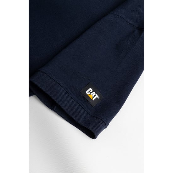 Caterpillar Essentials Baumwoll Herren Polo-Shirt Blau - Image 4